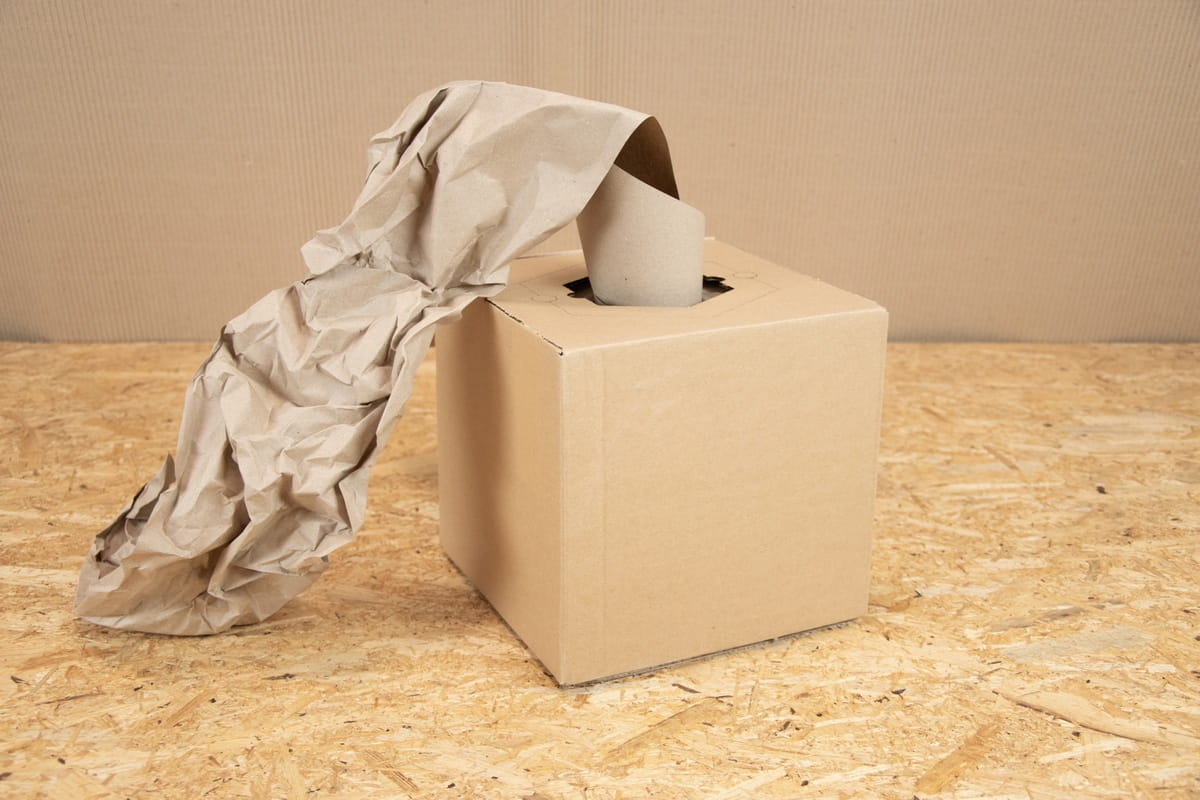 Eko wypełniacz papierowy w kartonie  200 mm / 250 mb