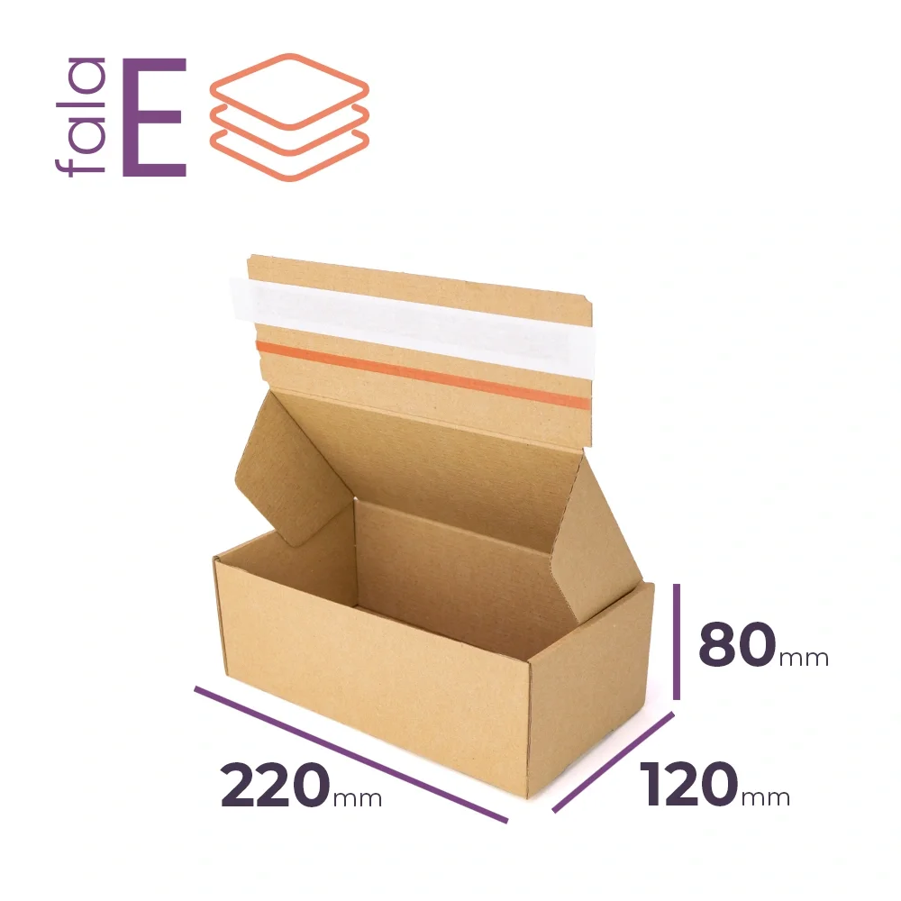 Karton fasonowy z paskiem 220x120x80 - 40 szt.