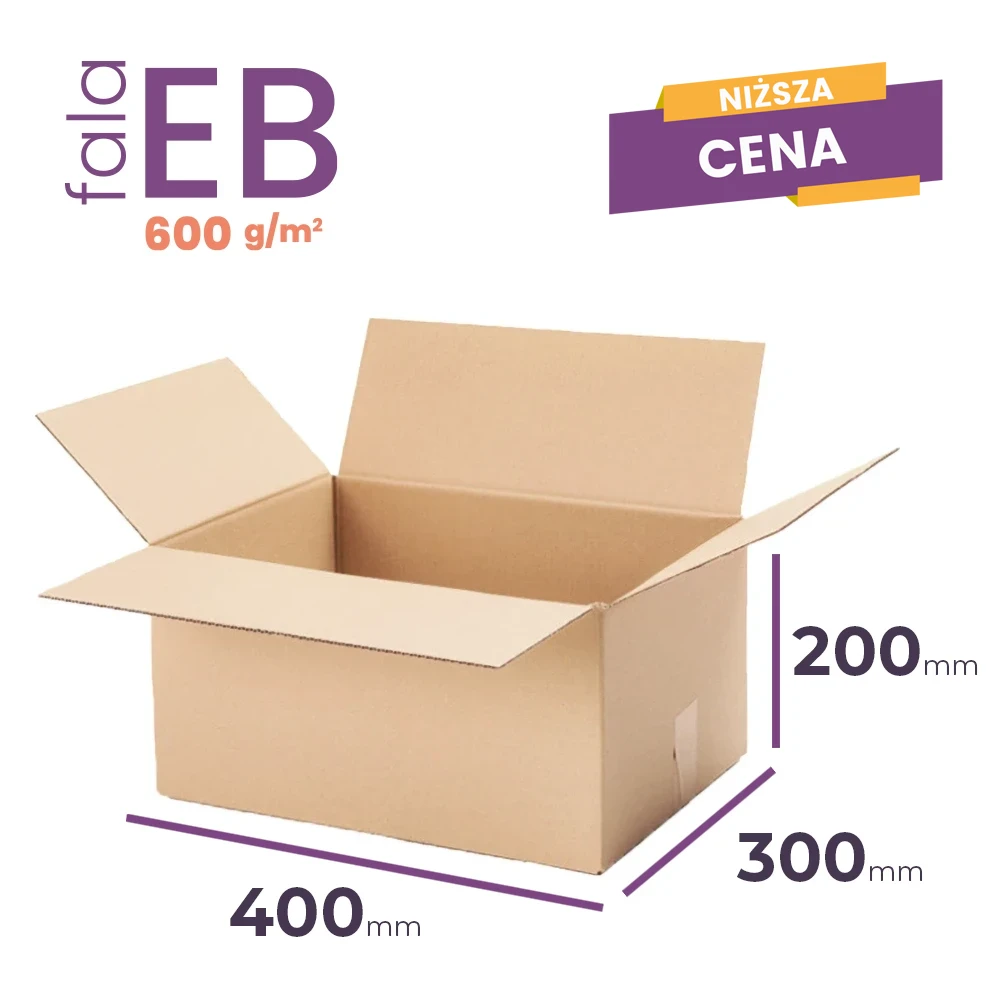 Karton 5-warstwowy 400x300x200 wym. zewn. EB/600 - 10 szt.